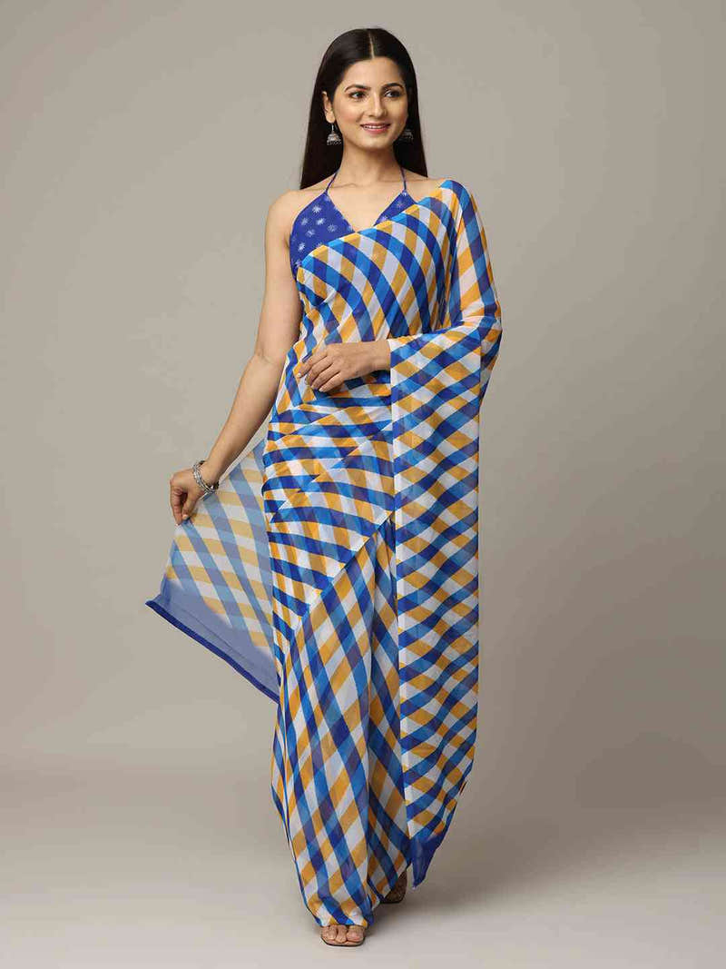 Leheriya Soft Georgette Digital Print Party Wear Saree