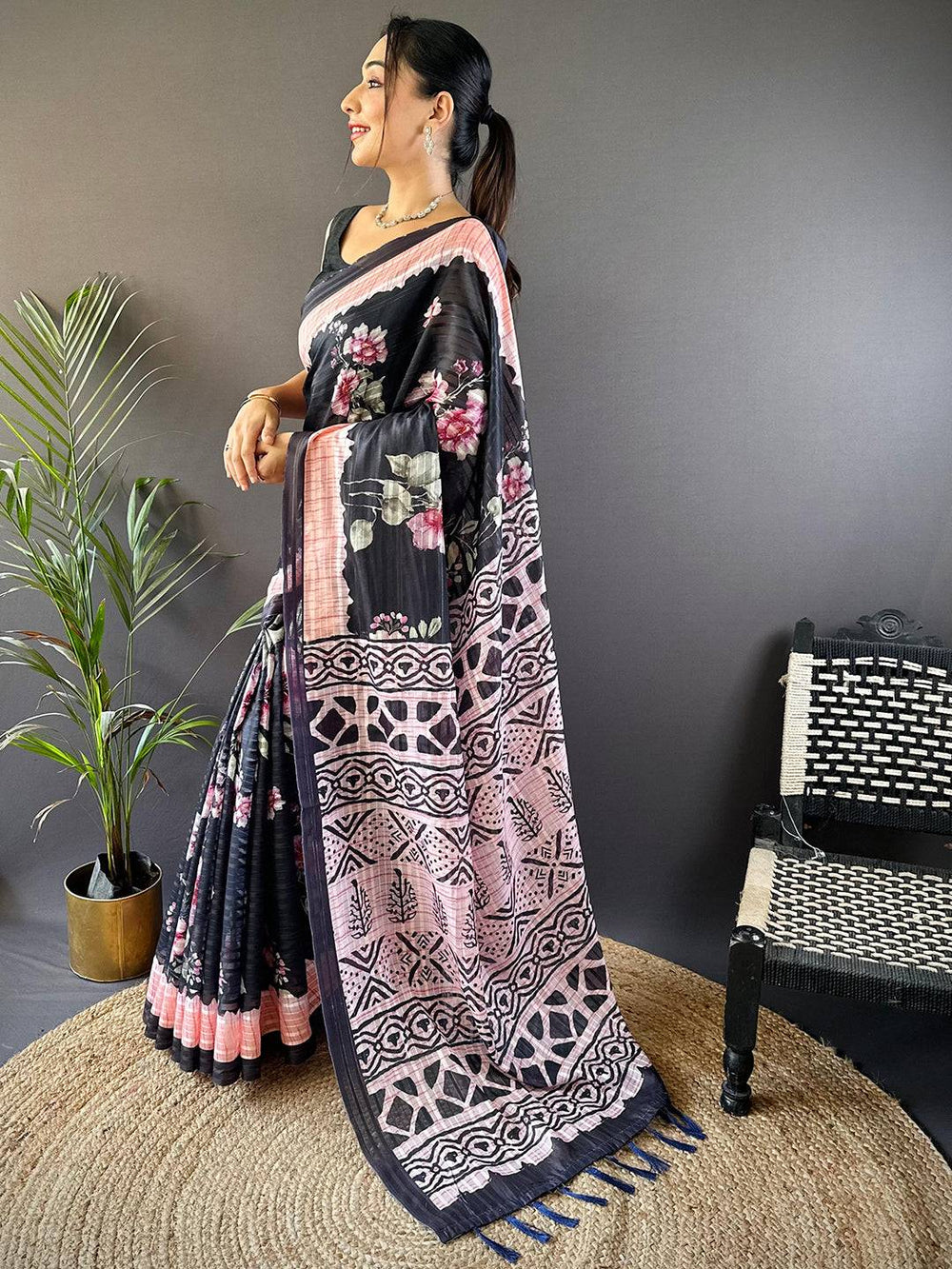 Artisan Bloom Floral Saree