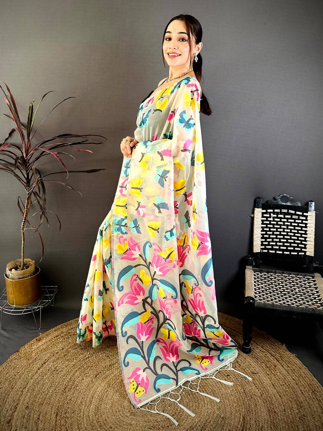Royal Braso Silk Minakari Resham Saree