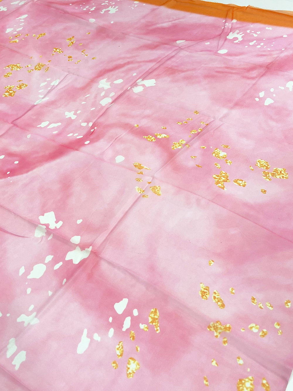 Pink Pure Tebi Silk Batik Print Saree