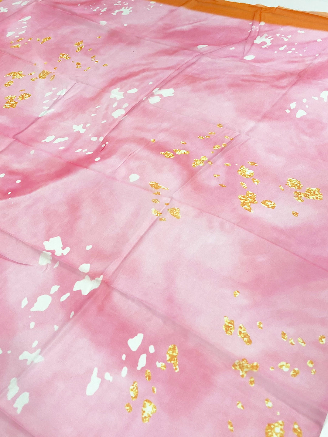 Pink Pure Tebi Silk Batik Print Saree