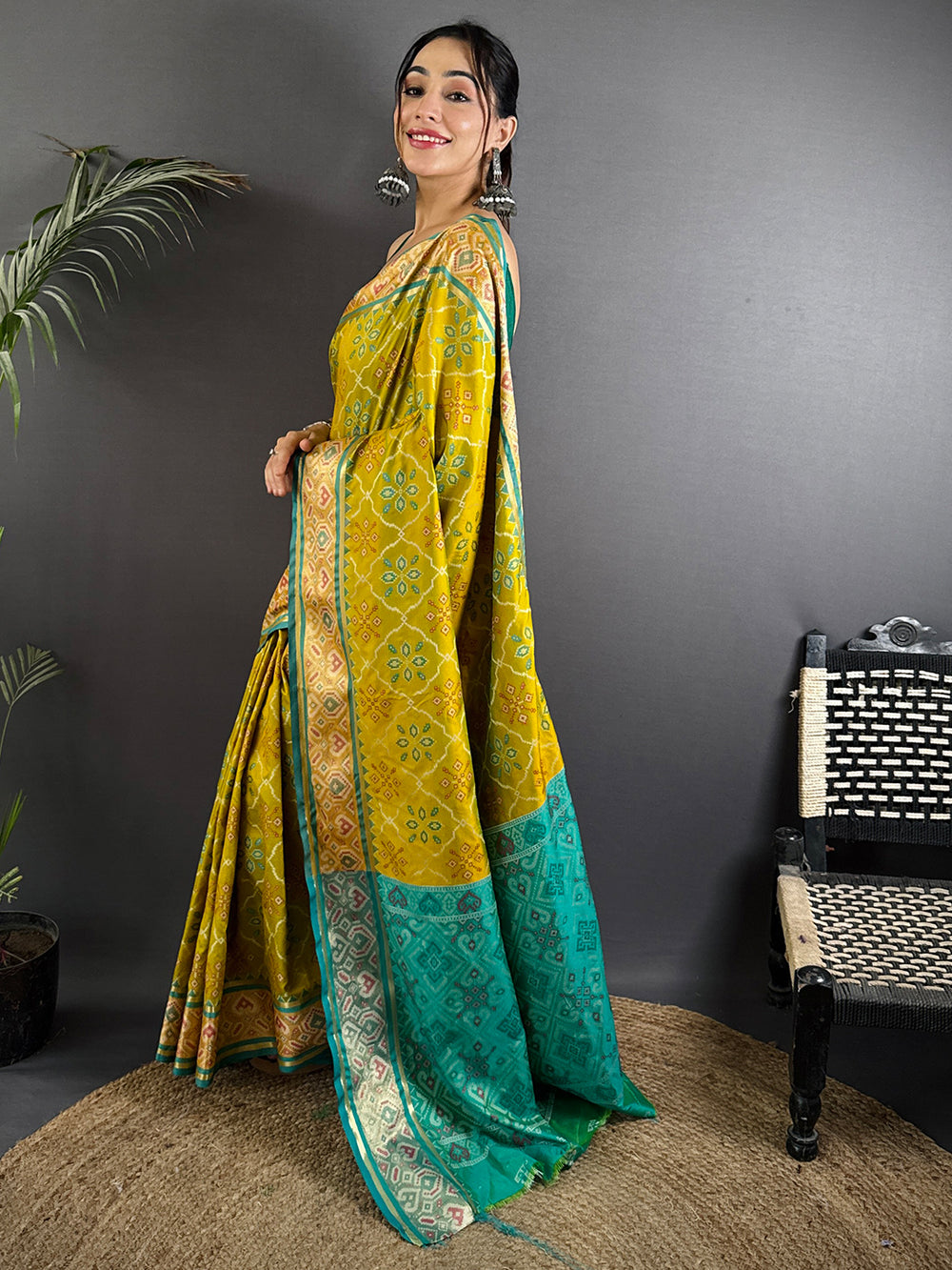 Radiant Pochampally Patola Silk Saree