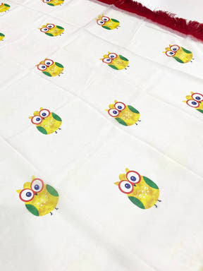 Elegance White Tebi Silk Saree