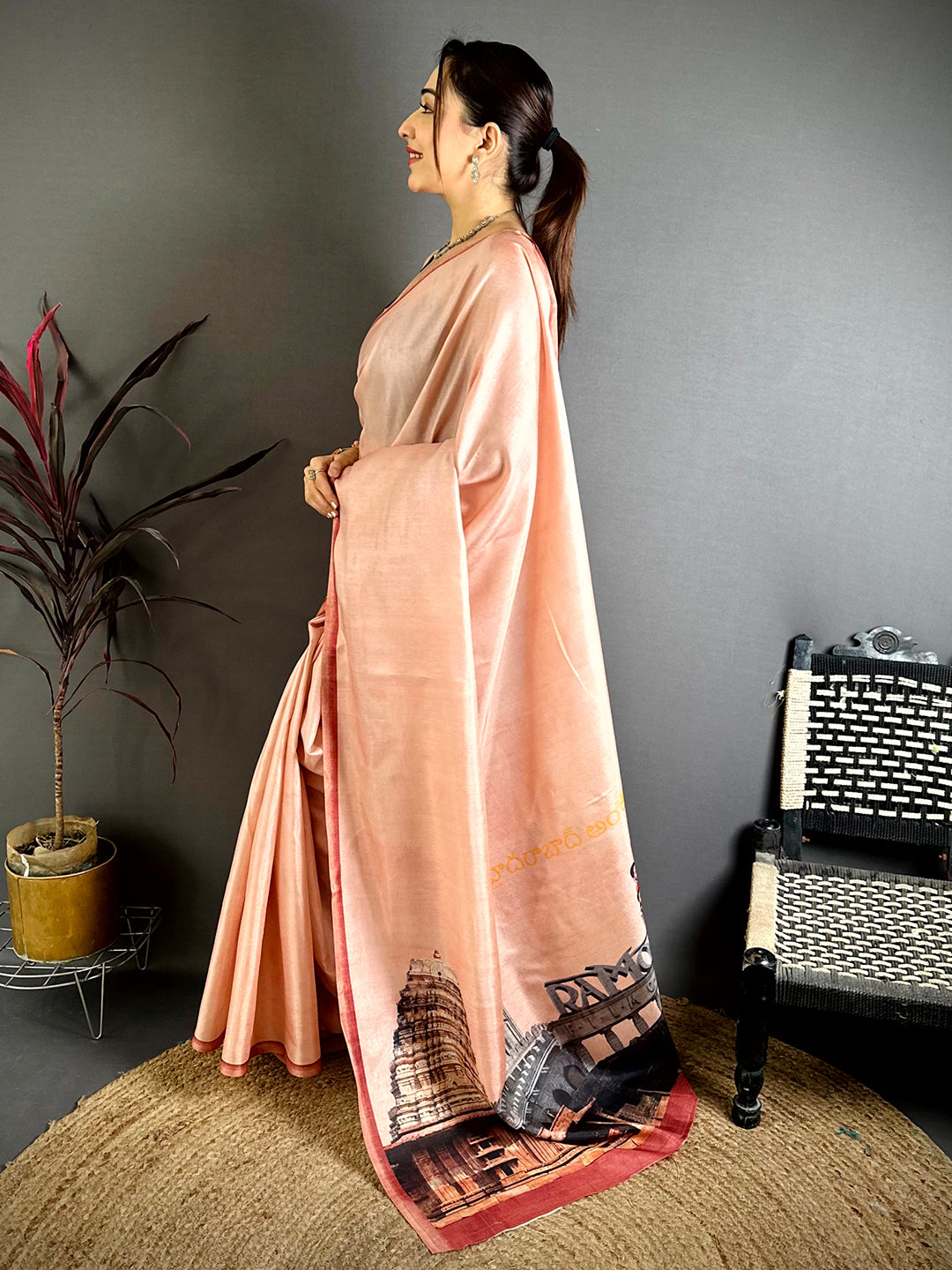 Telangana Royal Digital Print Saree