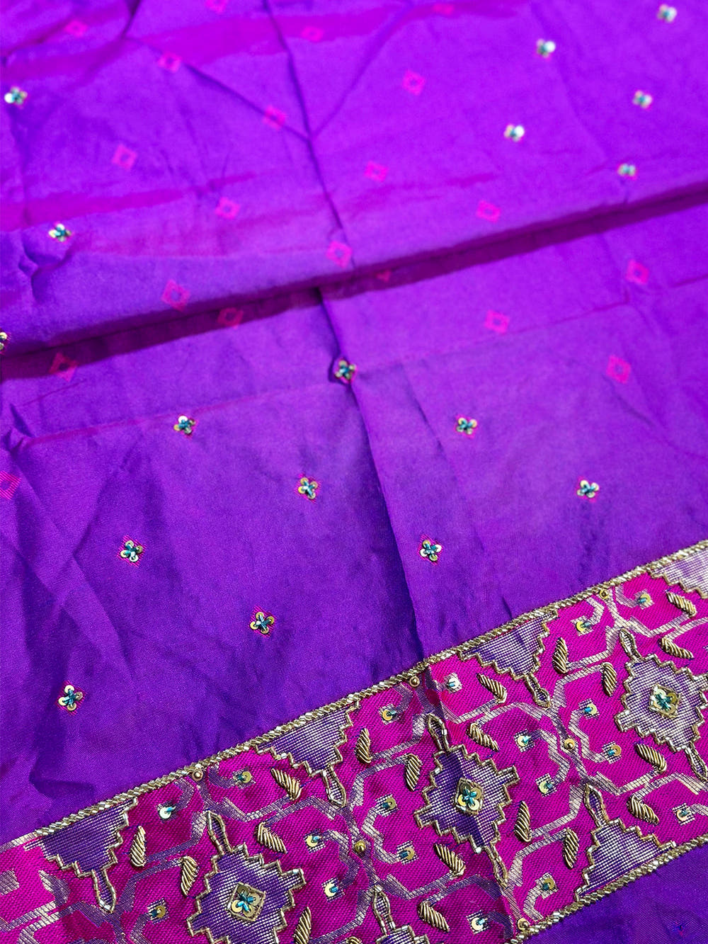 Azure Blue Soft Silk Kanjivaram Saree With Maggam Blouse