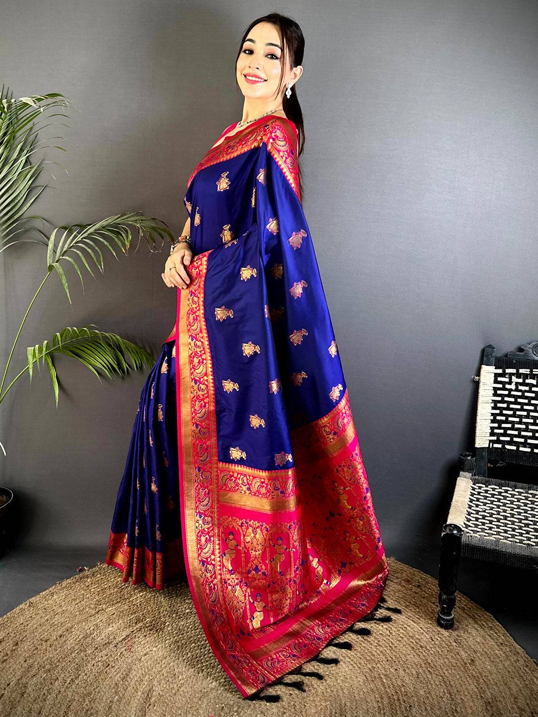 Royal Yeval Paithani Soft Silk Saree