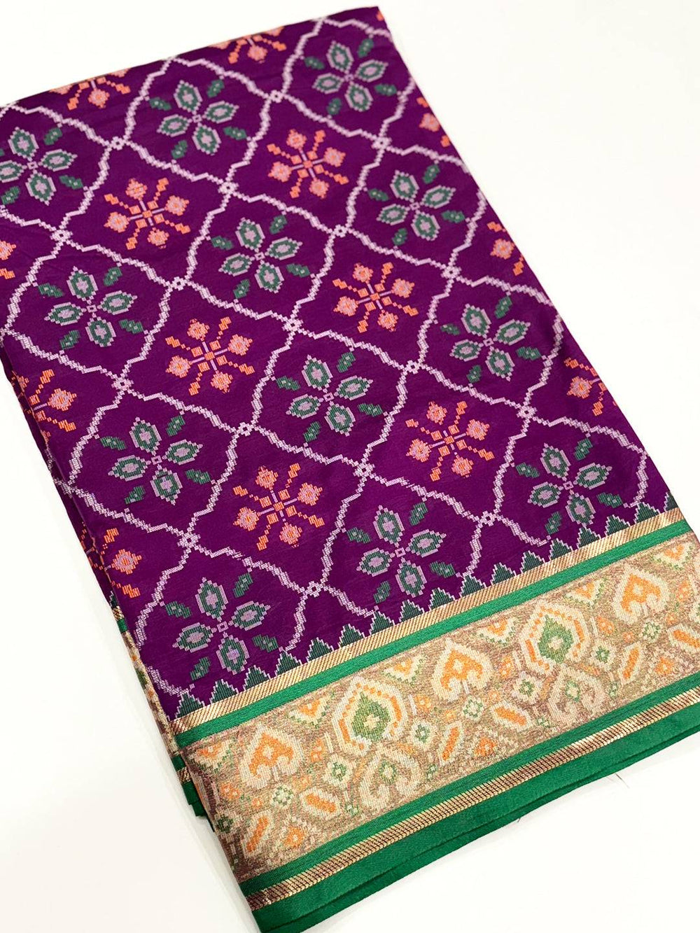 Stylish Pochampally Patola Silk Saree