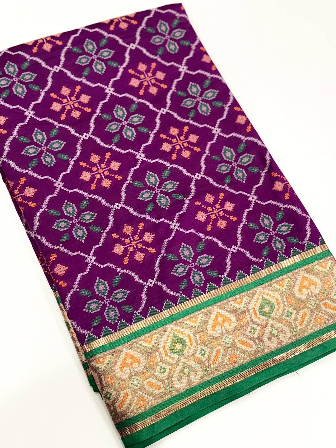 Stylish Pochampally Patola Silk Saree