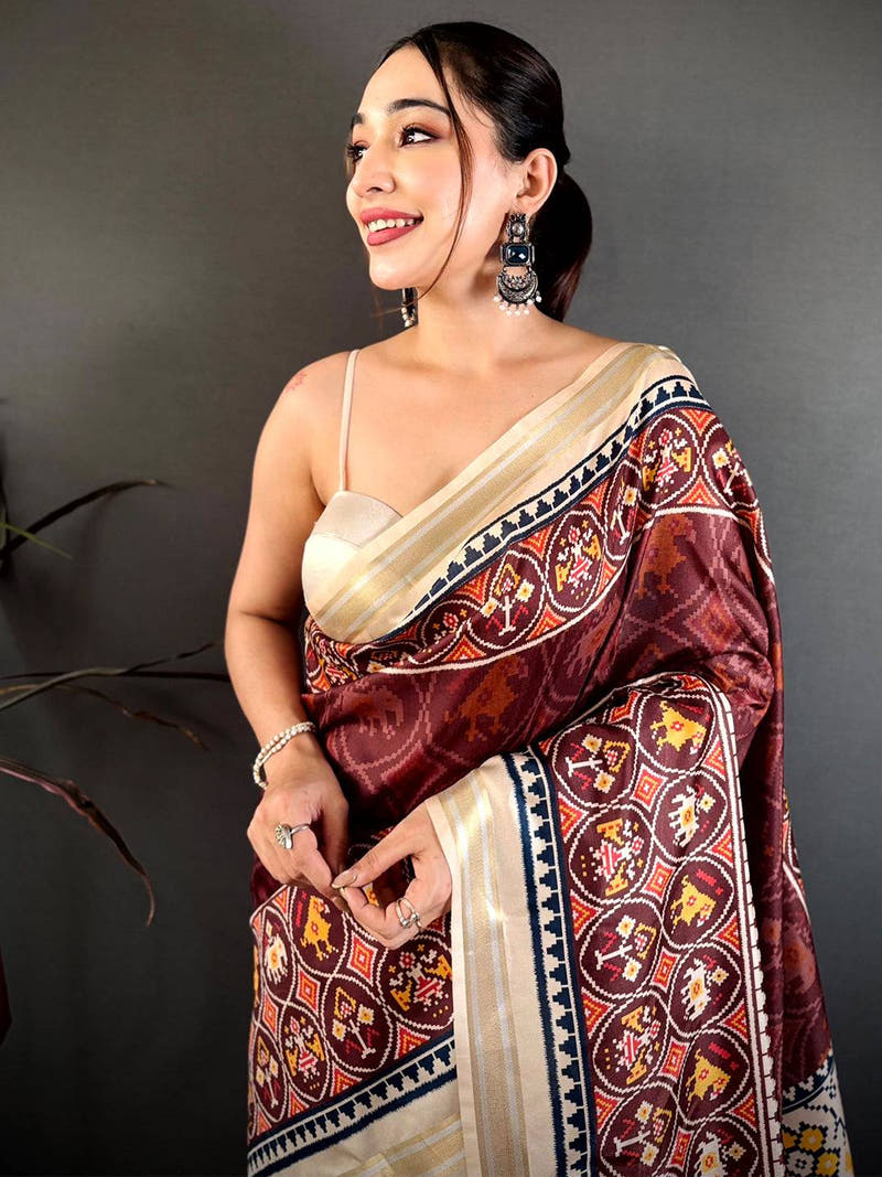 Regal Maroon Soft Kanchi Silk Saree