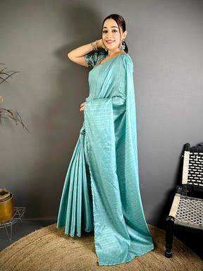 Air Silk Butti Resham Embroidery Border Saree