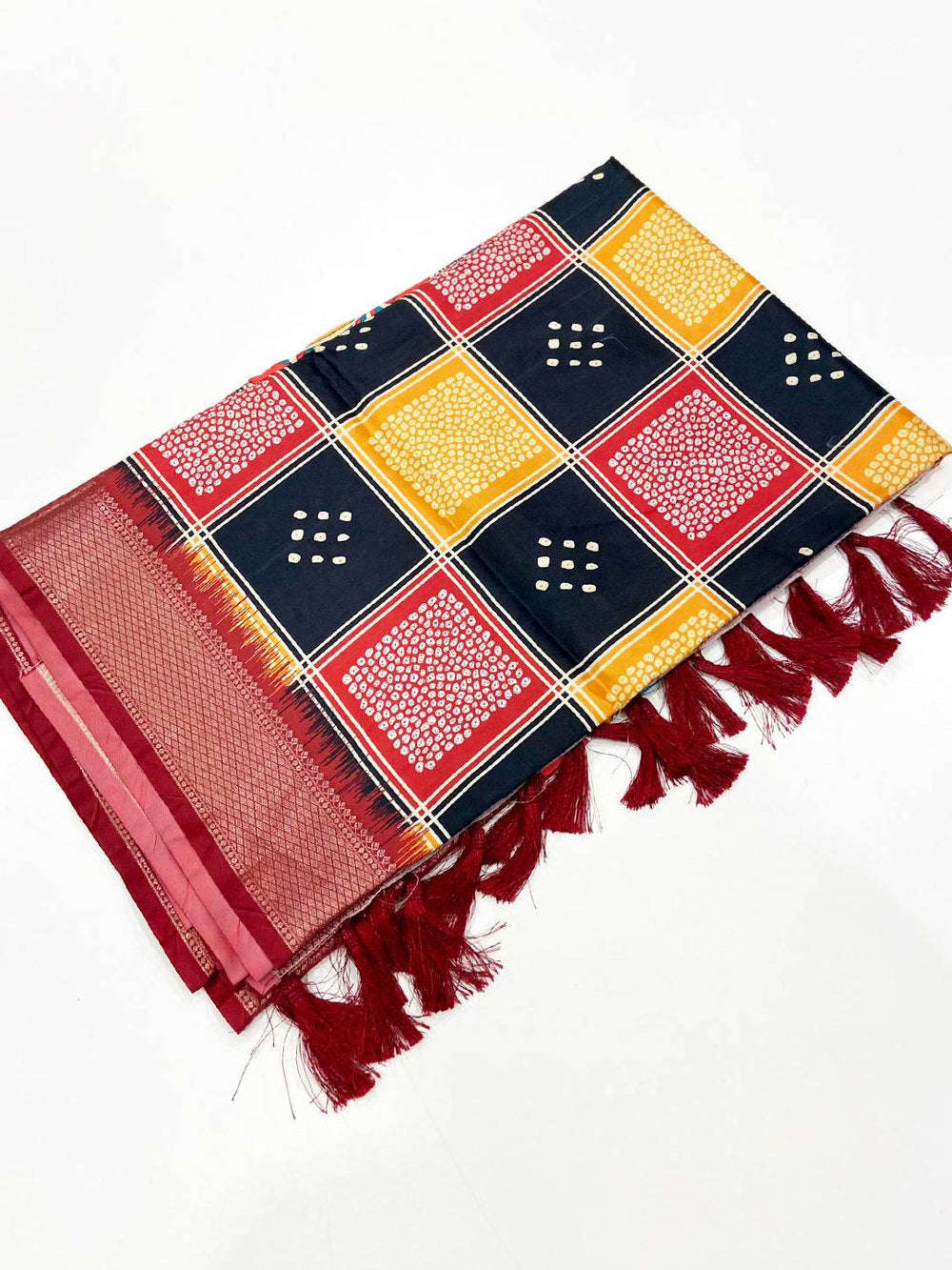 Radiant Bandhej Printed Banarasi Saree
