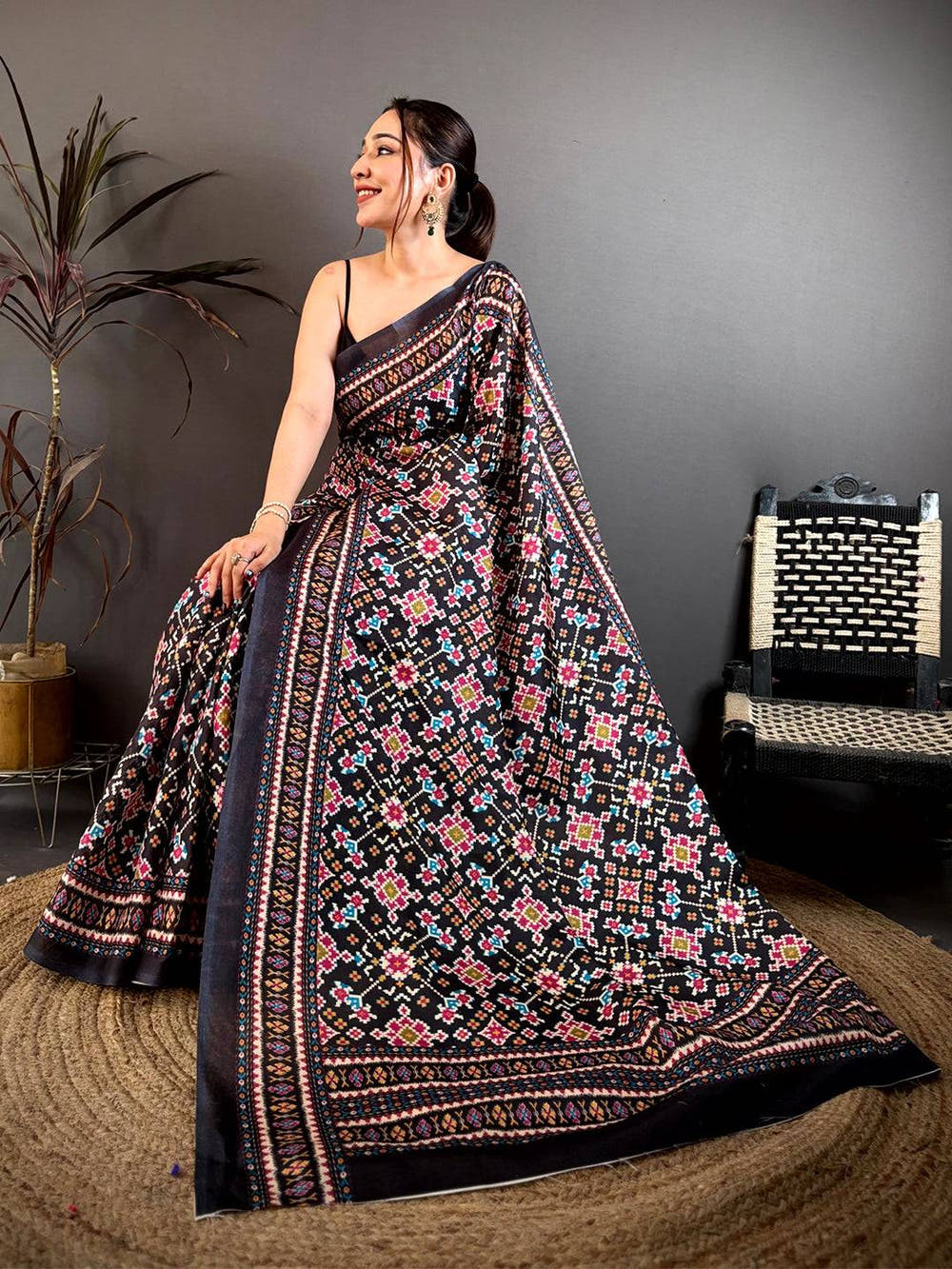 Heritage Pochampally Style Tussar Saree