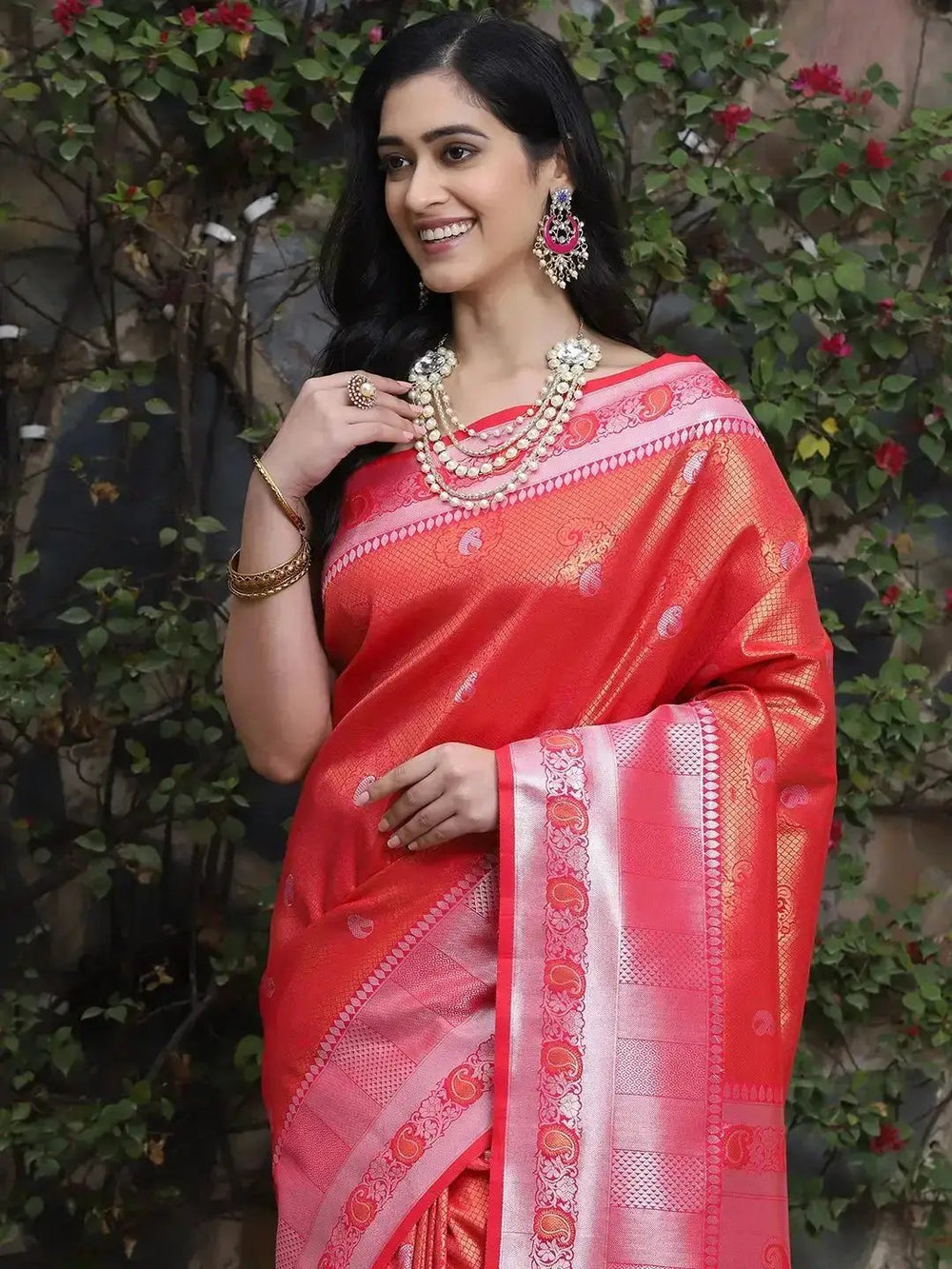 Stylish Kanjivaram Silk Saree With Zari Work