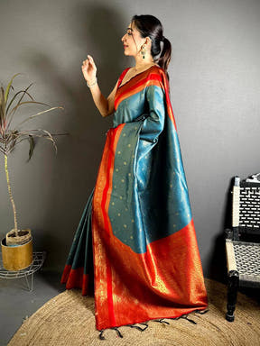 Graceful Banarasi Katan Silk Gold Zari Saree