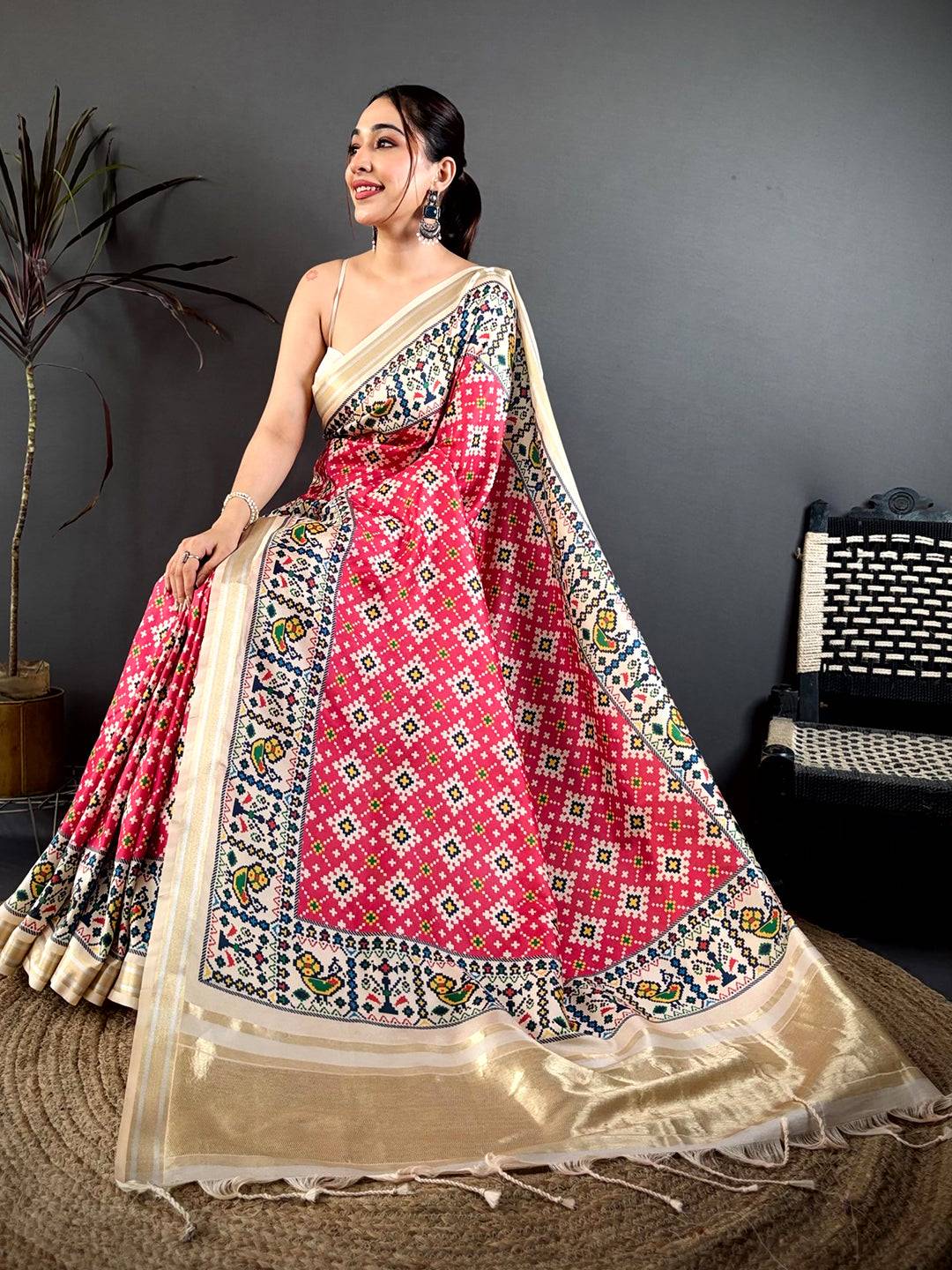 Elegant Soft Kanchi Silk Digital Patola Saree