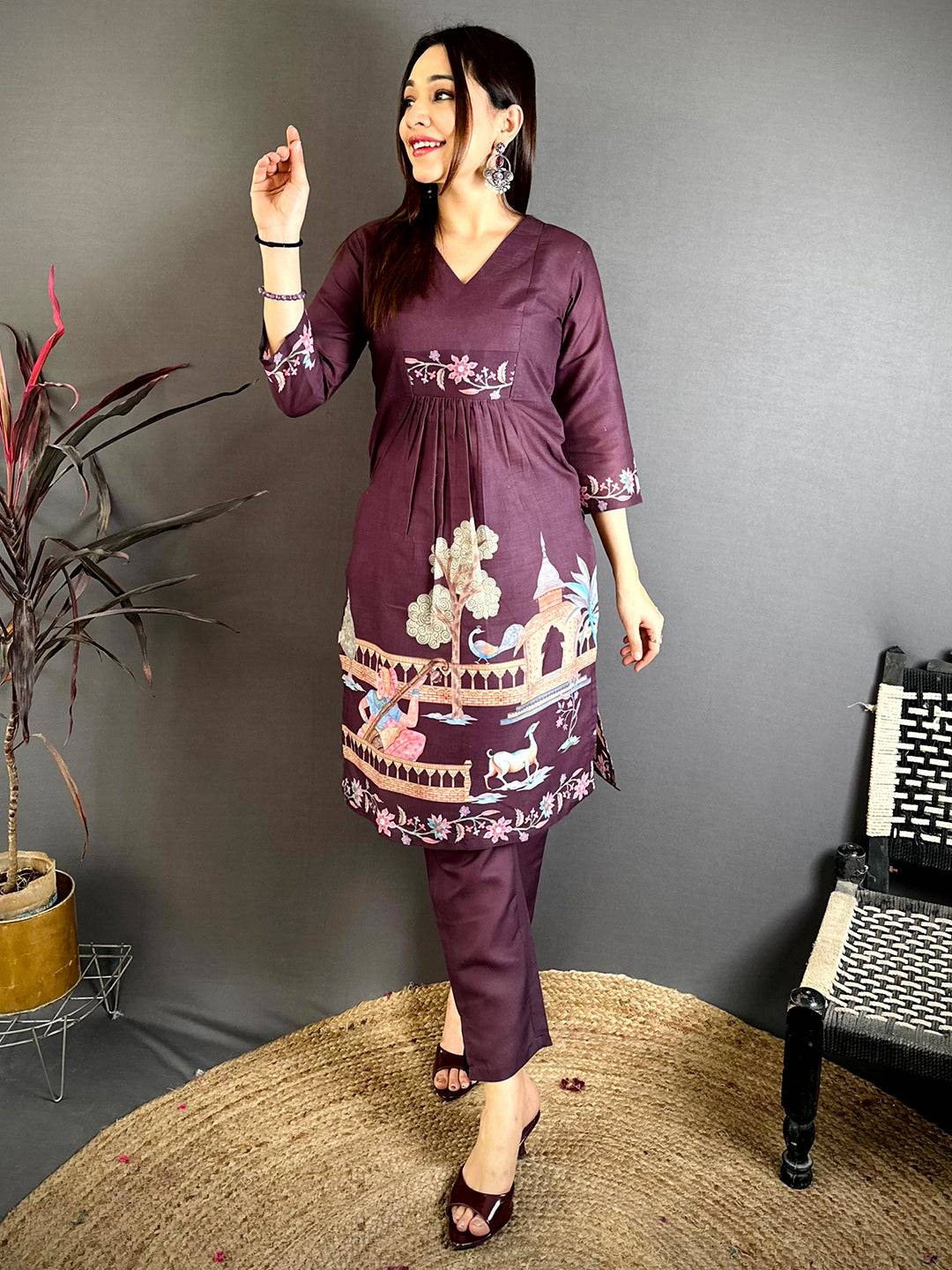 Shambhavi Motif Grace Mul Kurti