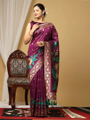  Banarasi Katan Silk Zari Desine Saree