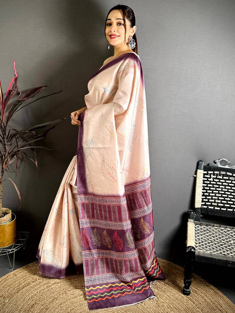 Opulent Manipuri Tussar Katha Saree