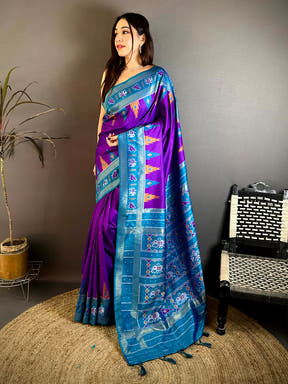 Graceful Soft Silk Patola Weave Saree