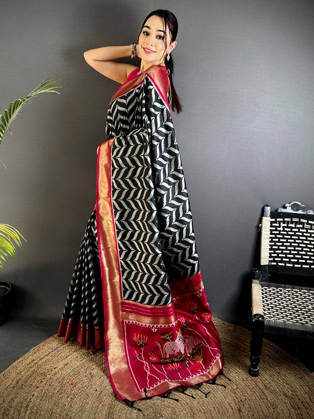 Celebrity Style Banarasi Ikkat Saree
