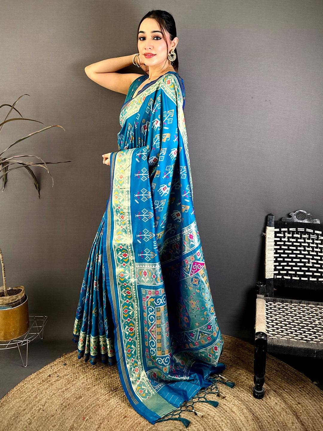 Classic Double Ikkat Patola Silk Saree