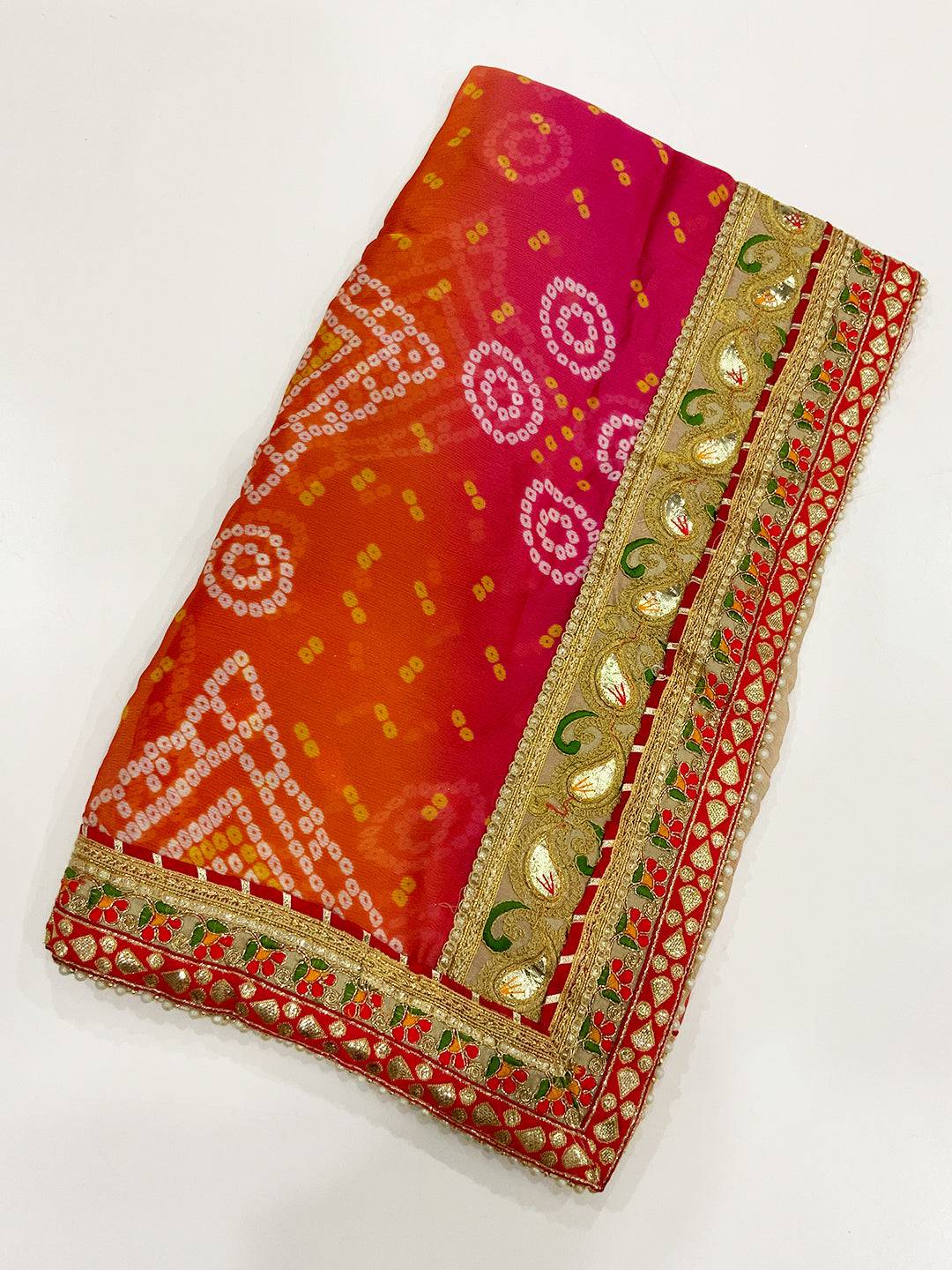 Traditional Chinnon Chiffon Printed Saree