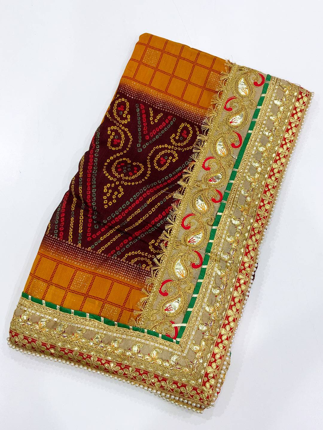 Tradition Chinnon Chiffon Bandhej Saree