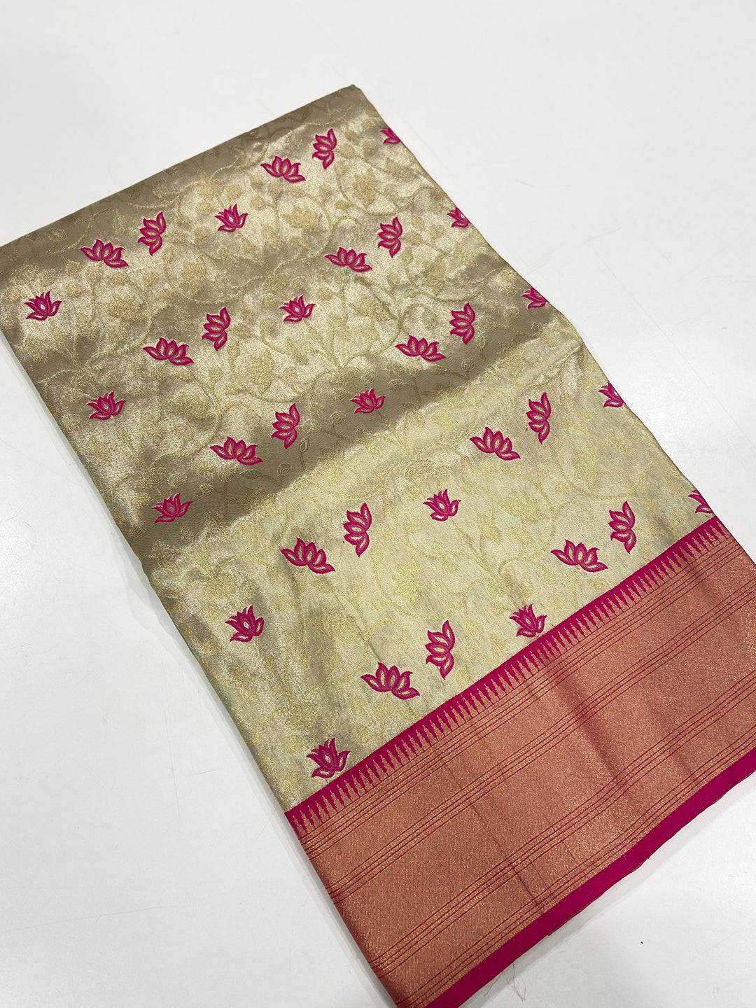 Golden Heritage Lotus Saree