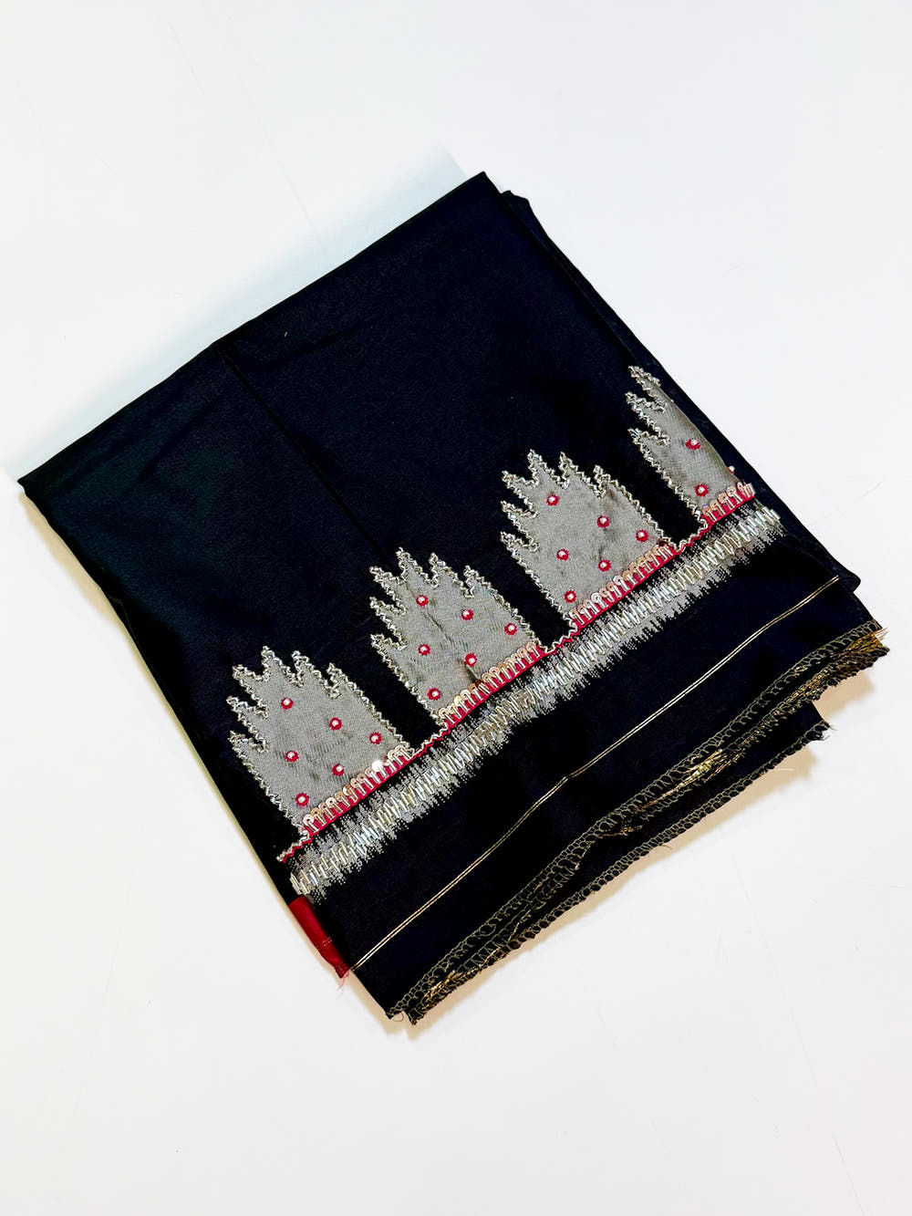 Magenta Warli Weave Soft Silk Saree With Maggam Blouse