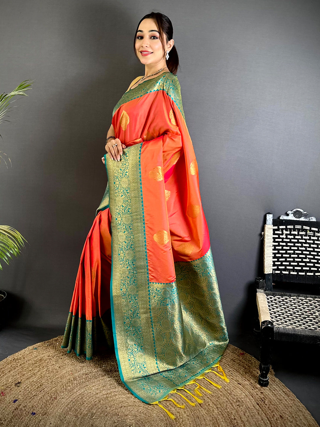 Radiance Two Tone Soft Silk Saree