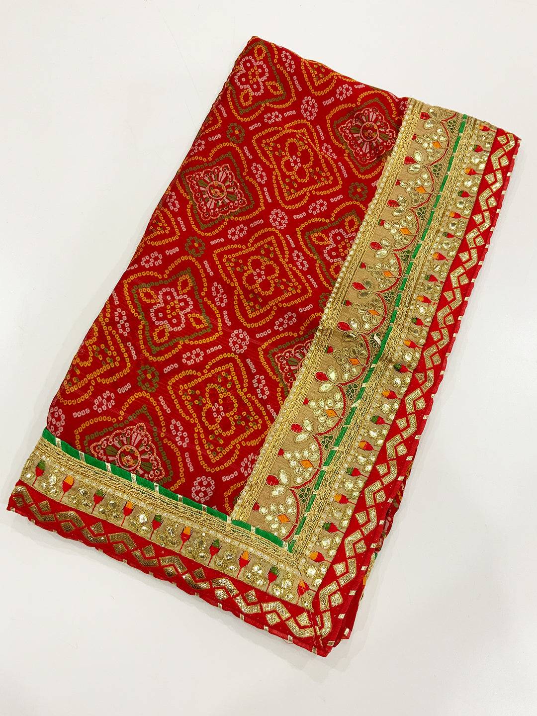 Ethereal Foil Bandhej Print Saree