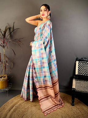 Designer Soft Tussar Box Printed Saree