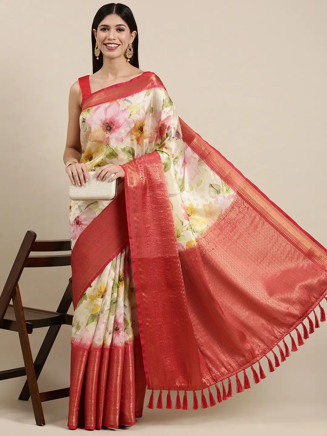  Silk Saree With Digital Kalamkari Print Pattu 