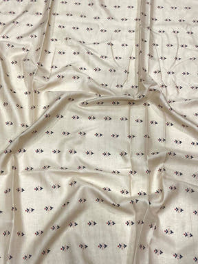 Cream Tussar Silk Madhubani Print Saree

