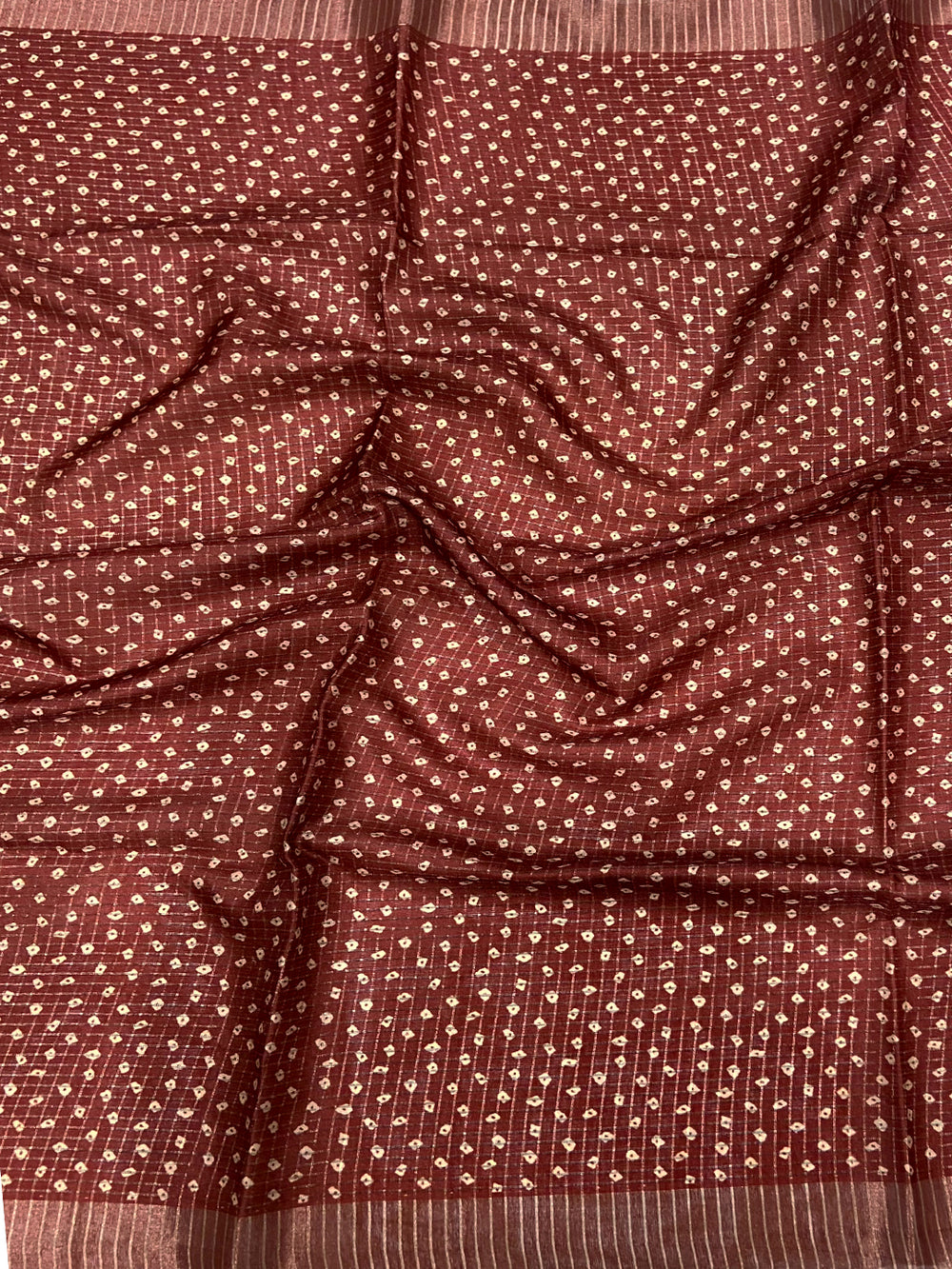 Radiance Silk Blend Bandhani Print Saree