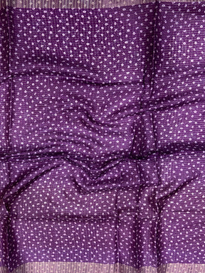 Artful Silk Blend Bandhani Print Saree


