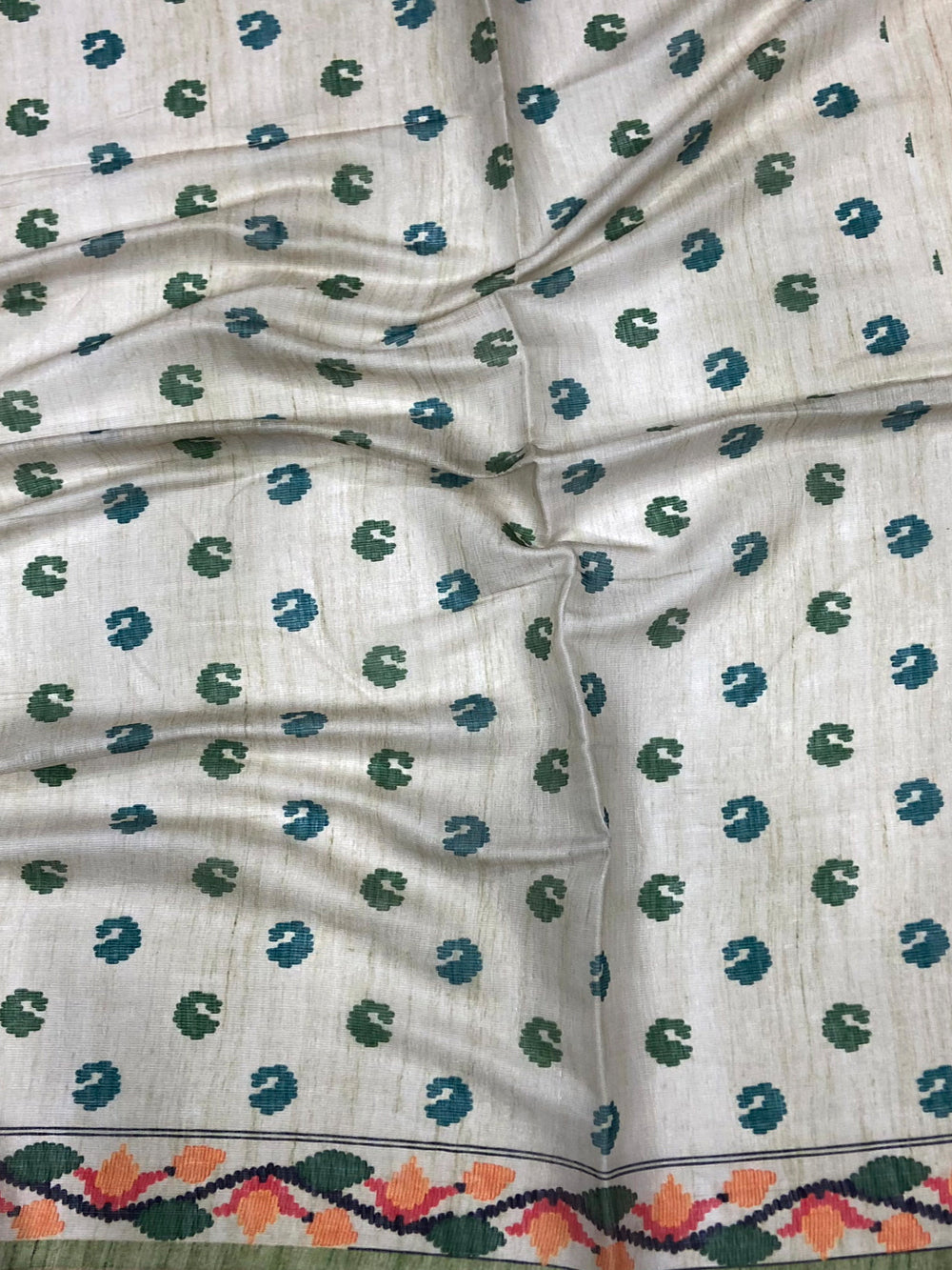 Swamp Green Jungle Floral Zari Tissue Saree