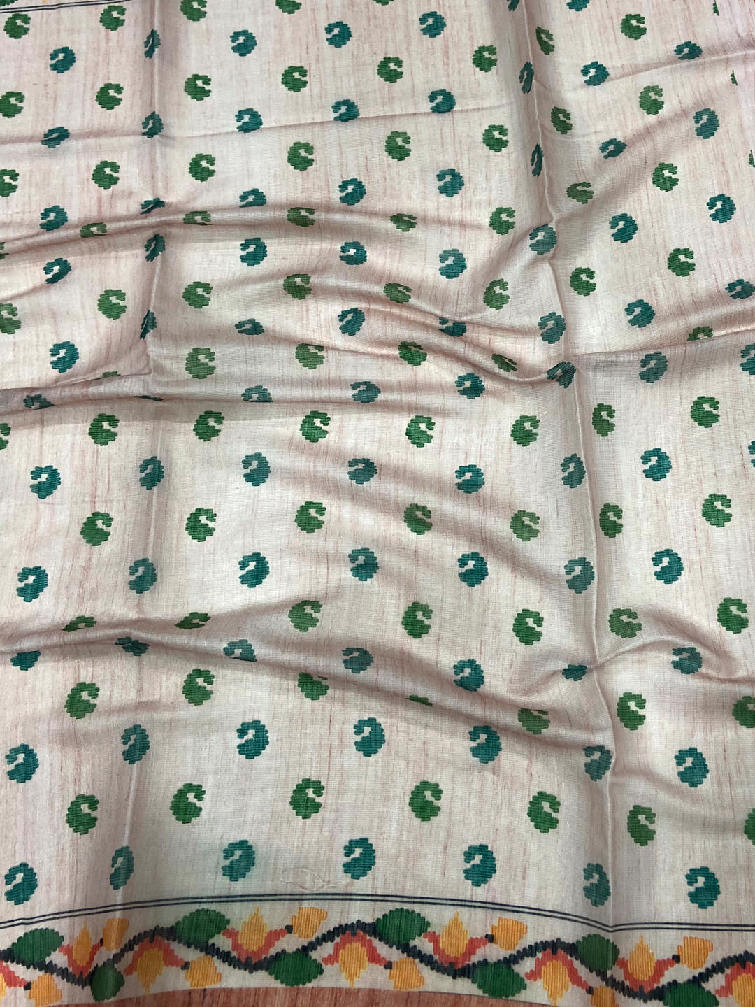 Blush Pink Jungle Floral Zari Tissue Saree