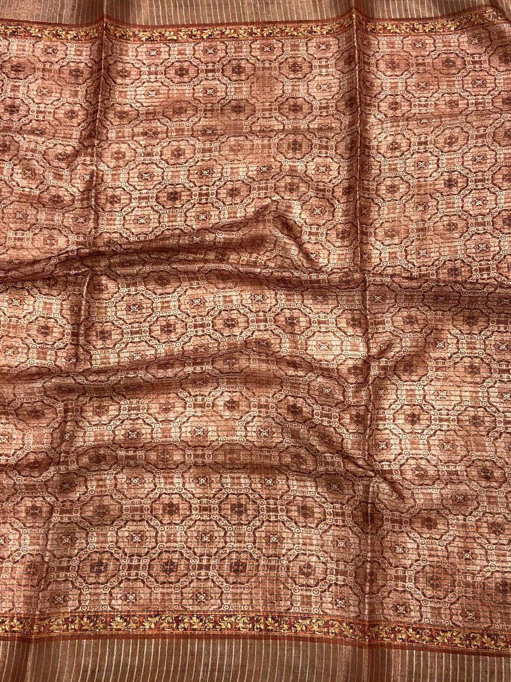 Graceful Light Pink Soft Silk Chex Saree