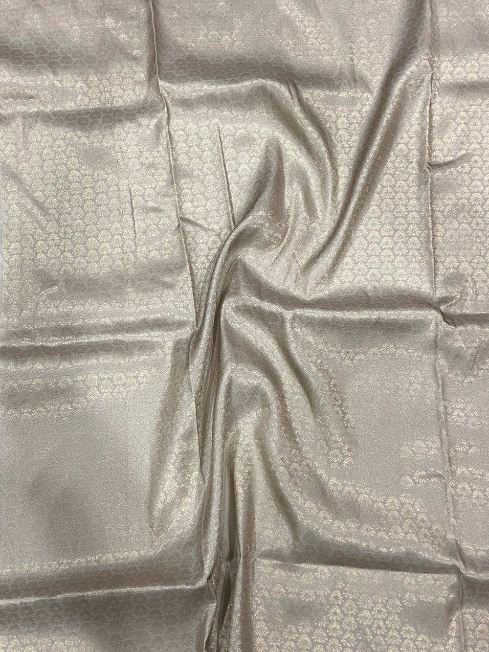 Light Beige Kanjivaram Digital Silk Saree