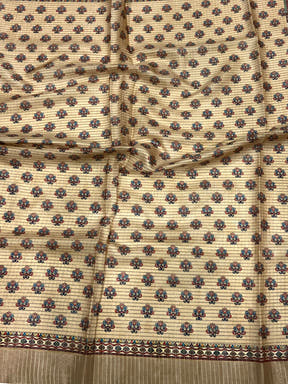 Graceful Mint Green Soft Silk Chex Saree