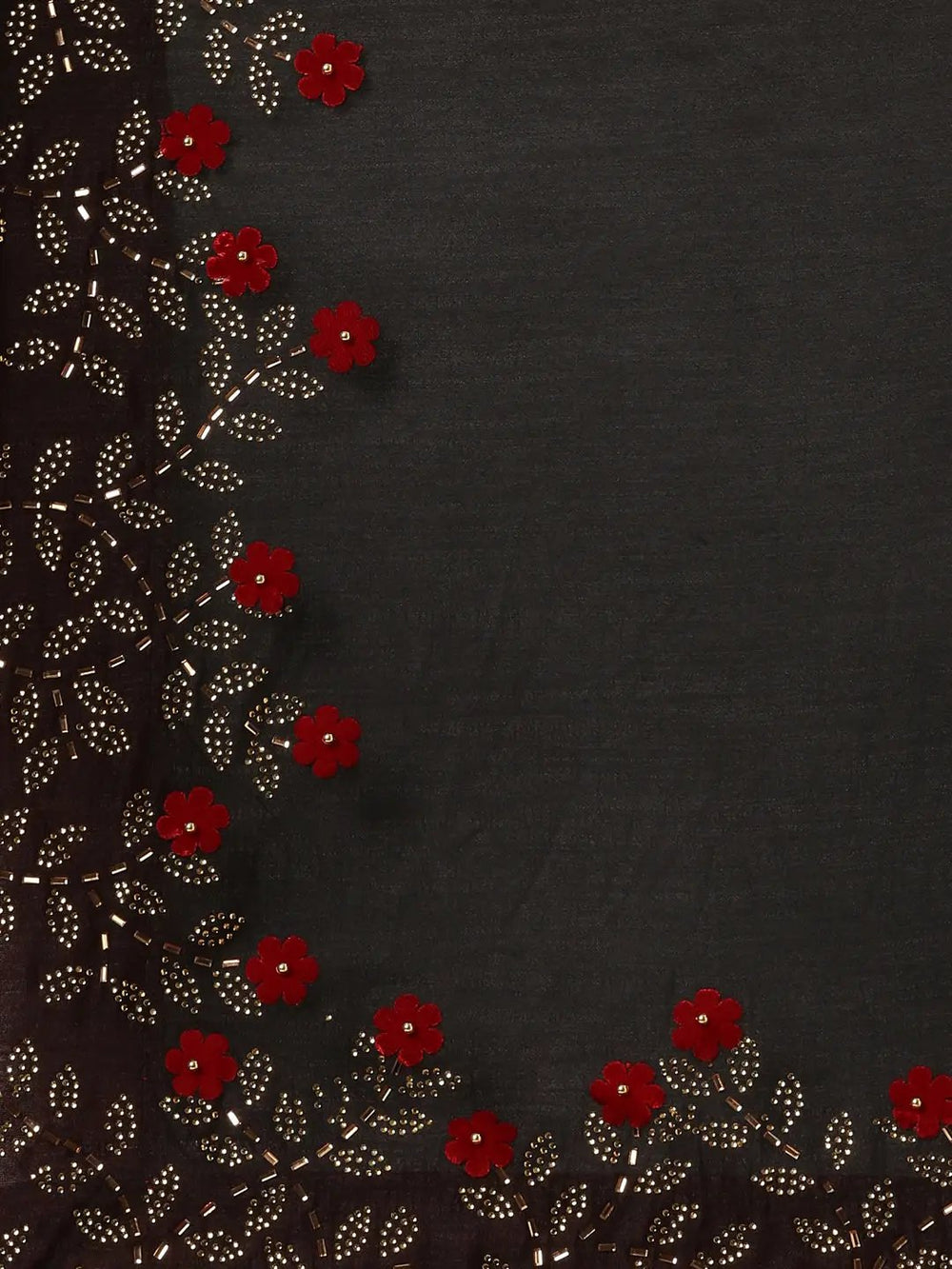  Vichitra Poly Silk Saree with Embellished Border 