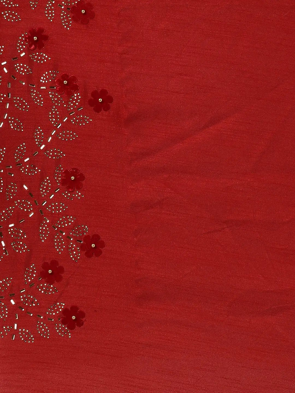  Vichitra Poly Silk Saree with Embellished Border 