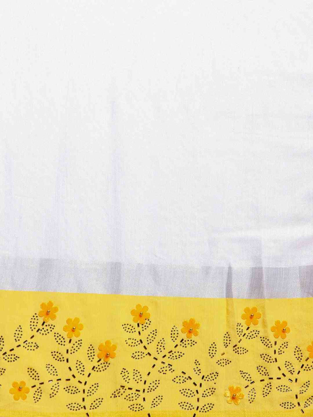  Yellow Colour Linen Blend Khadi Saree