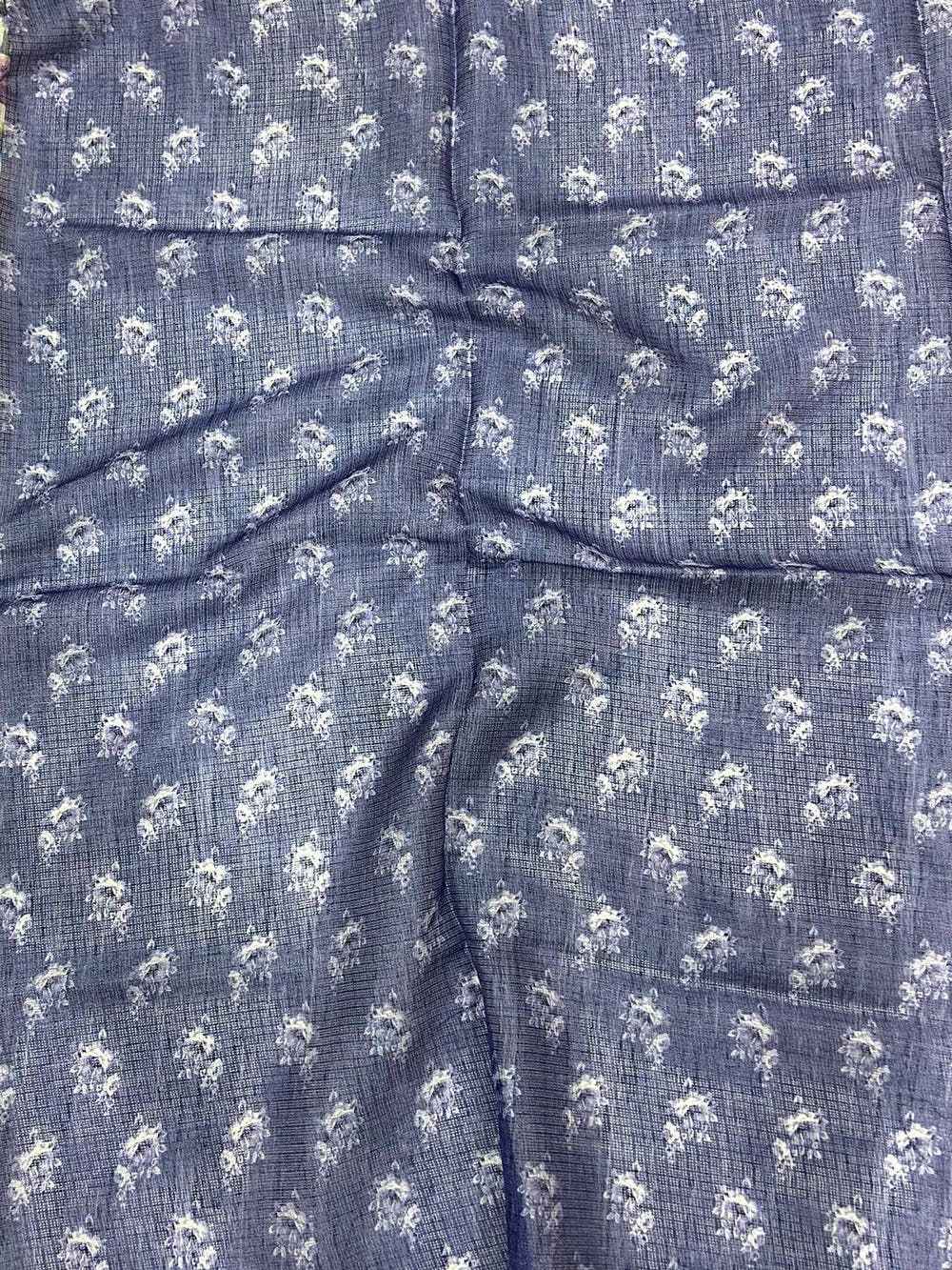 Lavender Floral Cut Work Kota Saree