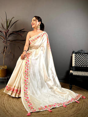Royal Double Ikkat Ghicha Tussar Saree