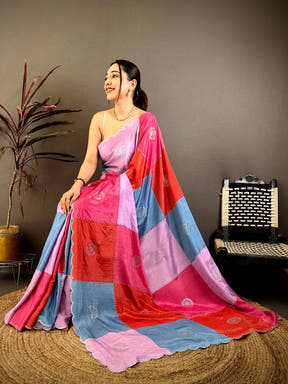 Vibrant Printed Chinnon Chiffon Saree