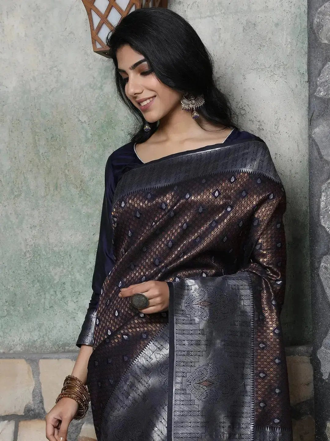 Kanjivaram Silk Saree with Zari Work 