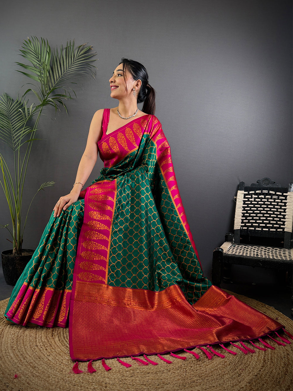 Rama Soft Banarasi Katan Silk Saree