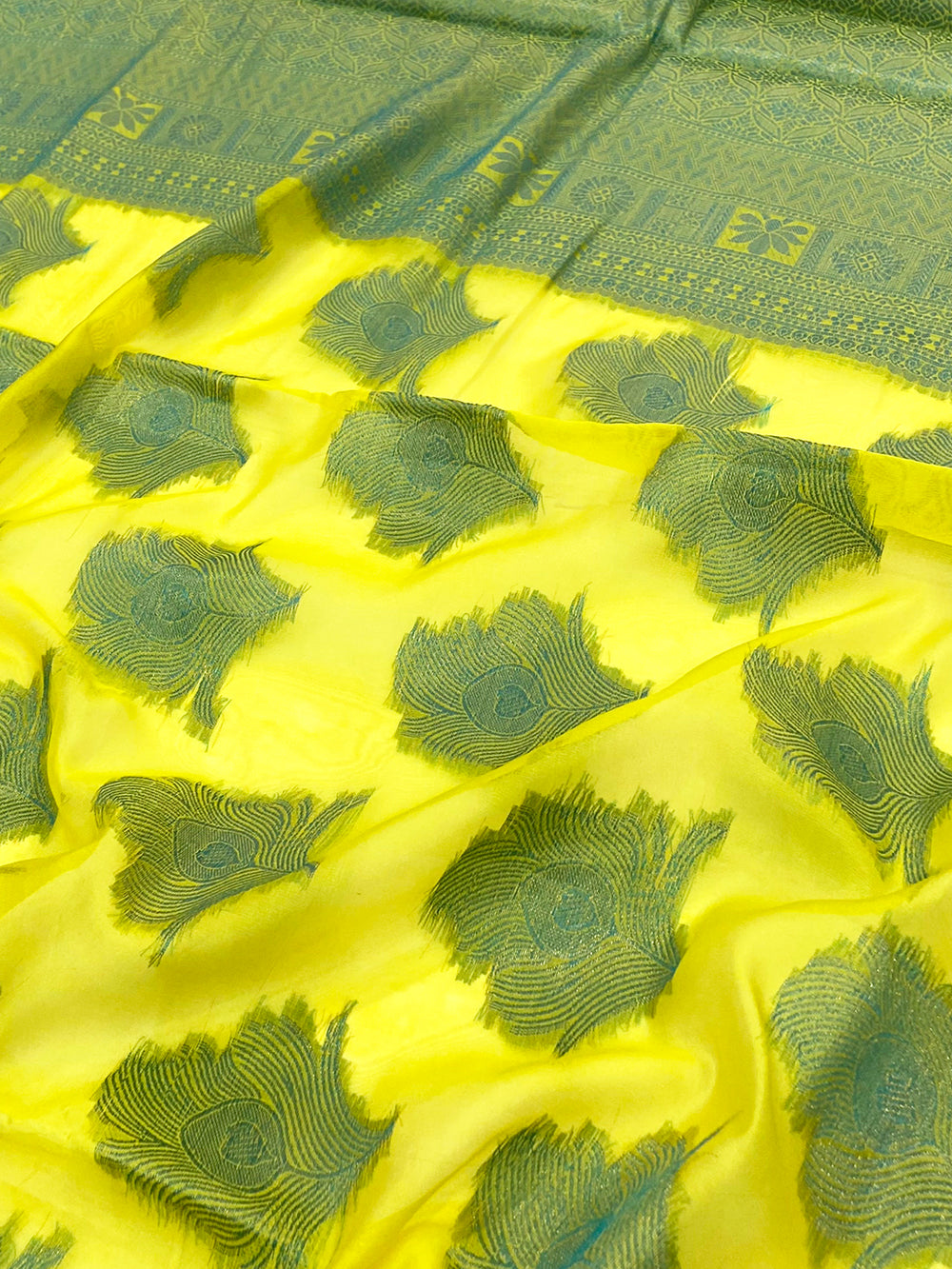 Elegant Feather Grace Katan Silk Saree